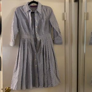 Pinstripe midi dress